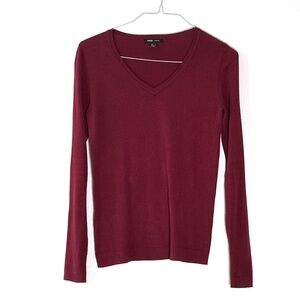 MNG Basics Women’s Burgundy V-Neck Sweater